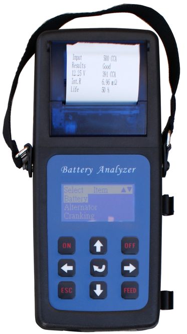 Hovedbilde Batteritester Elektronisk 12V med skriver