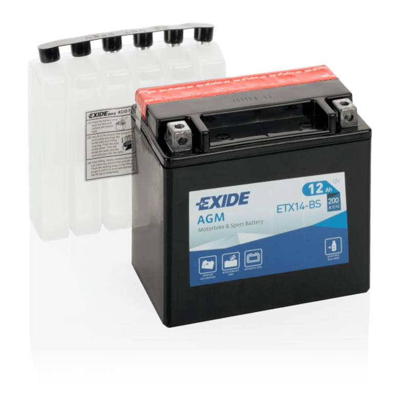 4597 EXIDE MC ETX14-BS 12V 12AH