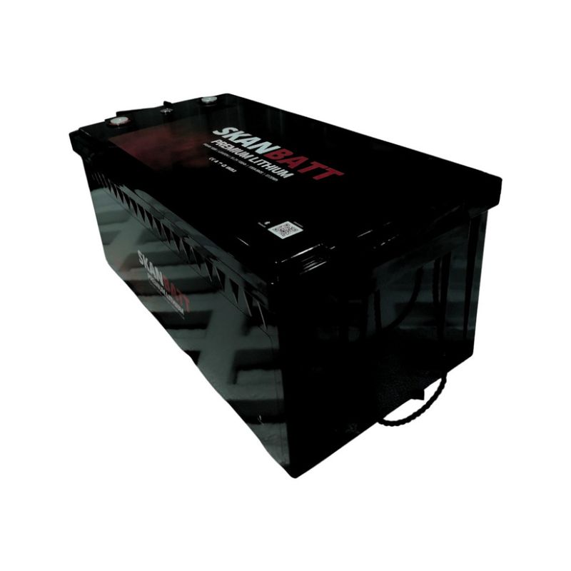 SKANBATT Premium Lithium - 48V 100Ah 100A BMS - 522x268x218mm - Bluetooth - 8 Års garanti