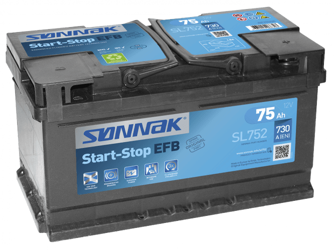 Hovedbilde SL752 SØNNAK START-STOP EFB 75AH