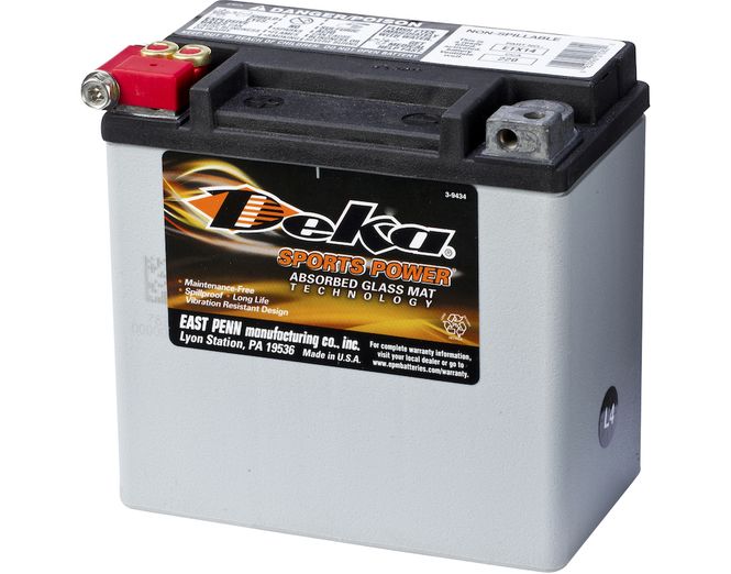 Hovedbilde DEKA MC Batteri 12V 12AH 220CCA (150x88x145mm) +venstre