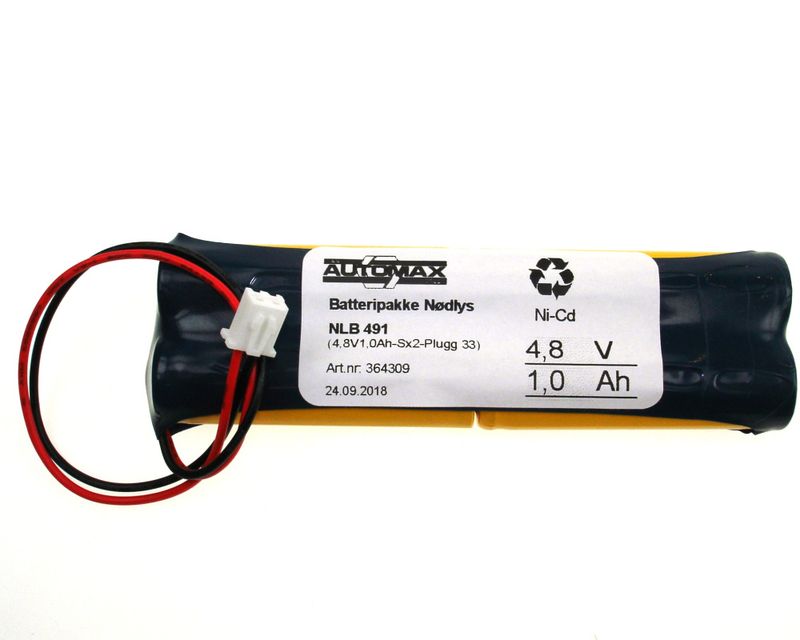 NLB 491 4,8V1,0Ah-Sx2-Plugg 33