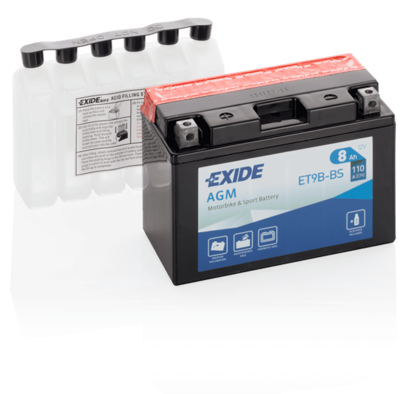 4903 EXIDE MC ET9B-BS 12V 8AH