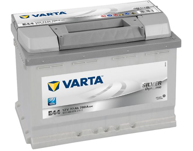 Hovedbilde VARTA E44 Silver Dynamic Batteri 12V 77AH 780CCA  +høyre E44