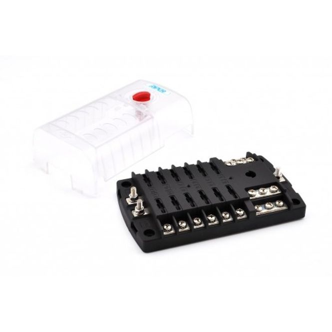 Hovedbilde Sikringsholder for 12 Bladsikringer med negativ krets - Standard
