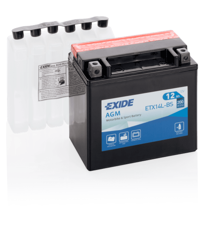 4993 EXIDE MC ETX14L-BS 12V 12AH