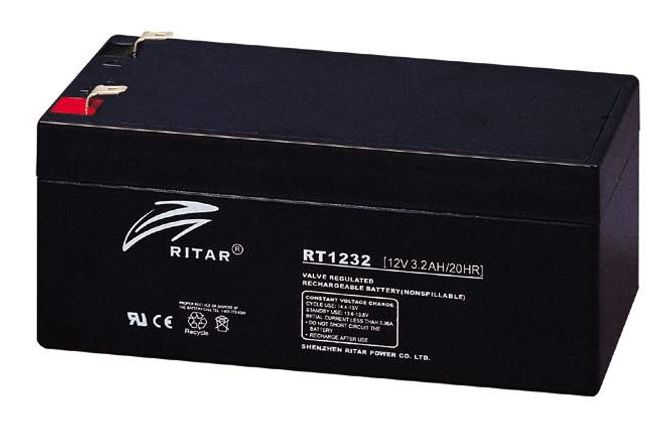 Hovedbilde RITAR AGM Batteri 12V 3,2AH (134x67x61mm) F1