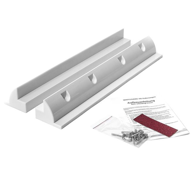 Hovedbilde Festebrakett til solcelle takmontering 55CM (sett) - Plast (hvit