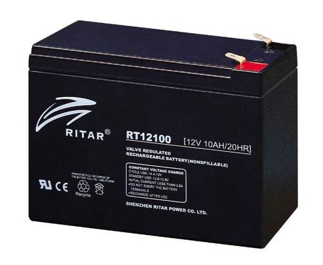 Hovedbilde RITAR AGM Batteri 12V 10AH (151x65x111mm) F2