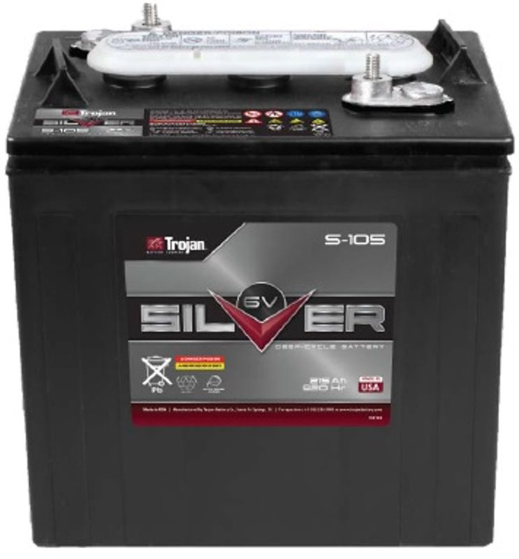 TROJAN Deep Cycle Traksjonsbatteri 6V 215AH Silver (262x181x283m