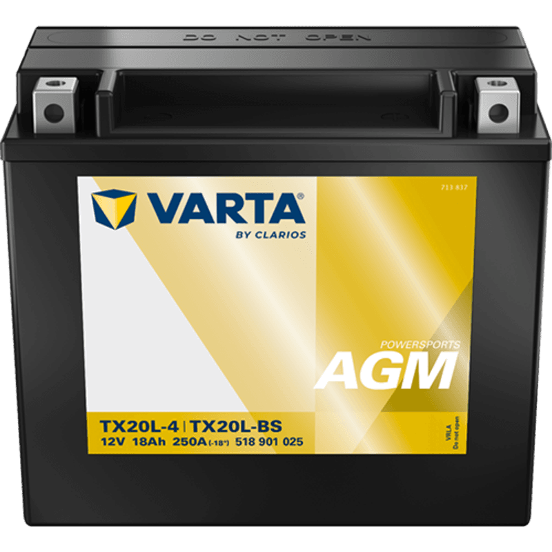  VARTA YTX20L-BS AGM MC Batteri 12V 18AH 250CCA (177x88x156mm) +h