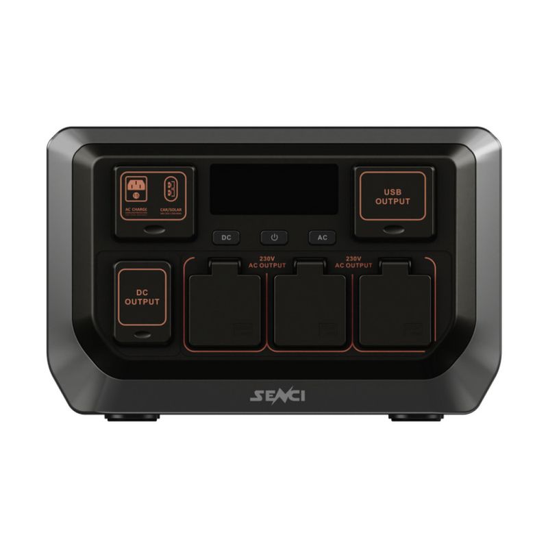 SENCI Lithium LPS 1152Wh Power Station med 1200W (2400W) sinus inverter