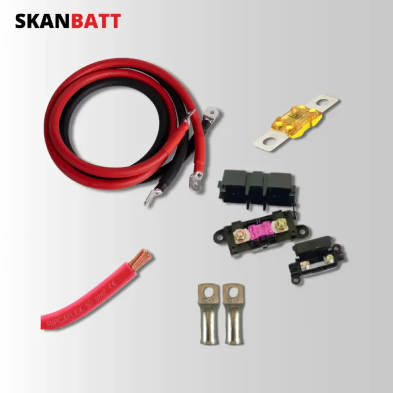 SKANBATT Kabelpakke Inverter - 1500W / 50mm2 / Vanlife