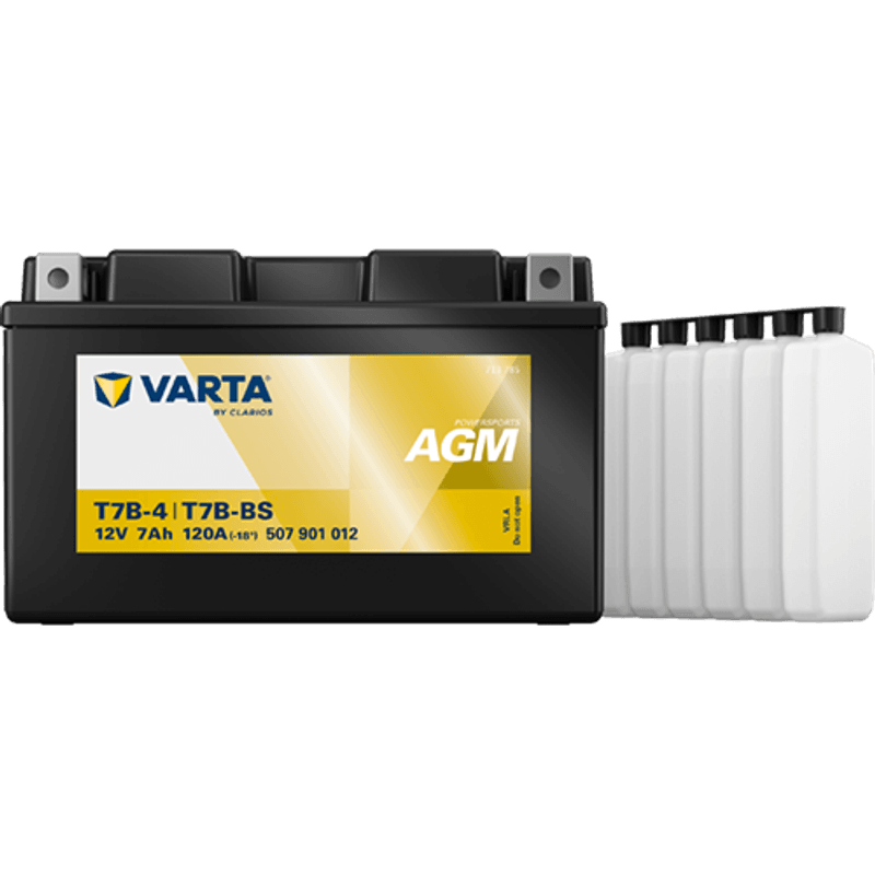  VARTA YT7B-BS AGM MC Batteri 12V 7AH 120CCA (150x66x94mm) +vens
