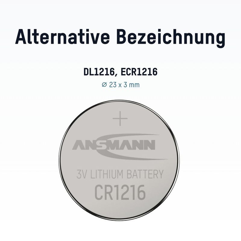 Litium-knappcelle CR1216 1 stk blisterpakning