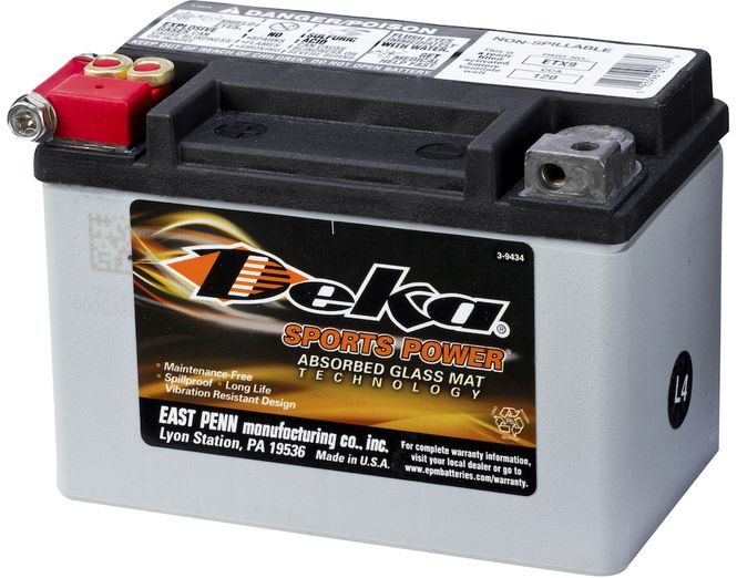 Hovedbilde DEKA MC Batteri 12V 8AH 120CCA (150x88x106mm) +venstre