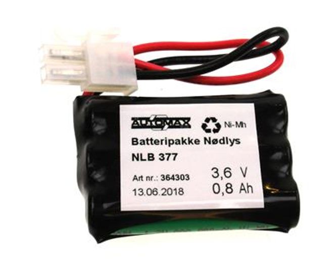Hovedbilde NLB 377 3,6V0,75Ah-R-Plugg 12