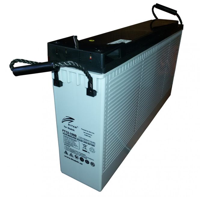 Hovedbilde RITAR AGM Back up Batteri 12V 150AH (565x110x288mm) m/fronttermi