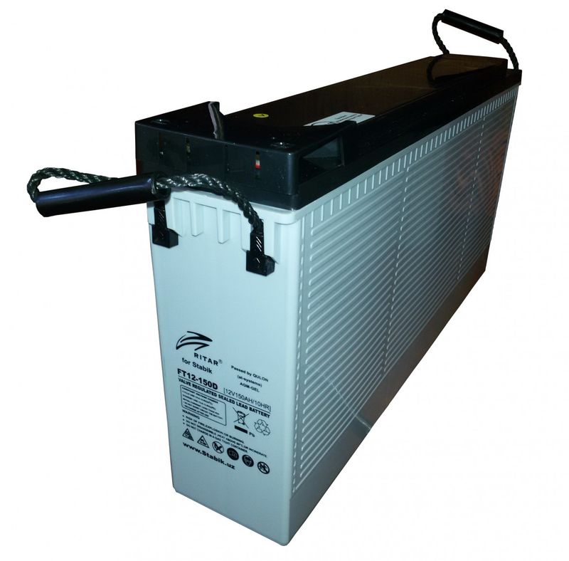 RITAR AGM Back up Batteri 12V 150AH (565x110x288mm) m/fronttermi