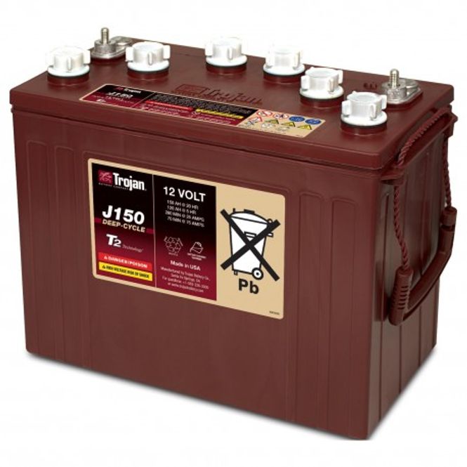 Hovedbilde TROJAN Deep Cycle Traksjonsbatteri 12V 150AH (354x181x283mm) +ve
