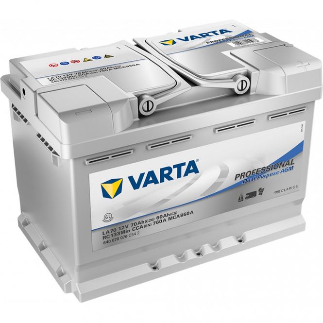 Hovedbilde VARTA Fritidsbatteri AGM Batteri 12V 70AH 760CCA  LA70