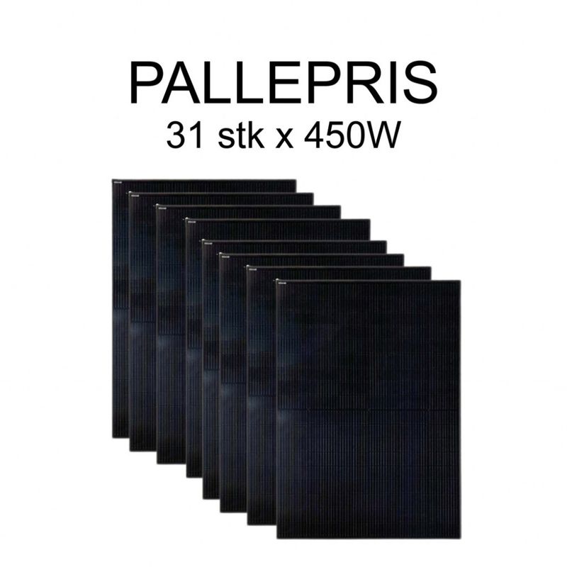 PALLEPRIS - 31stk - CSUN Solcellepanel 450W - All Black