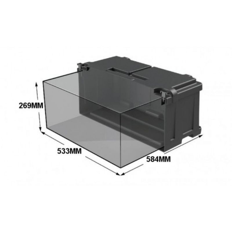 Batterikasse 533x584x269mm (Innvendig)