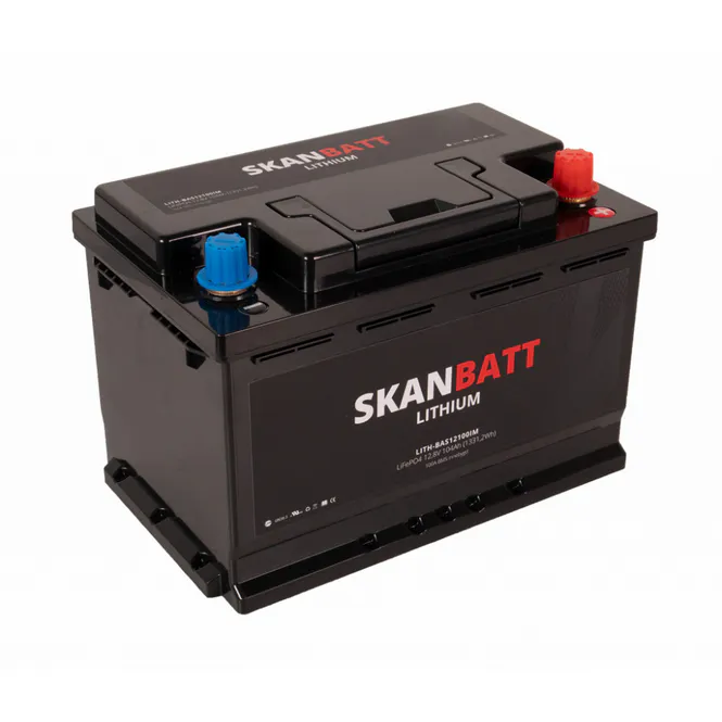Hovedbilde SKANBATT Lithium Batteri 12V 104AH 100A BMS (279x175x190mm)