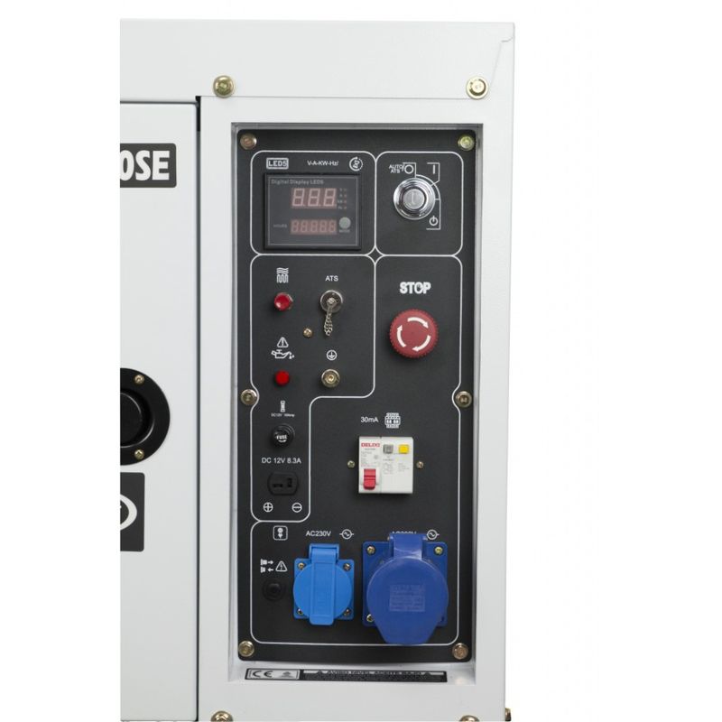 HYUNDAI DHY8600SE Strømaggregat 6300W - Elektrisk start - Diesel