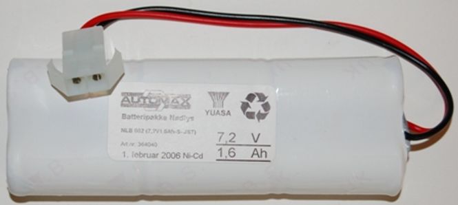 Hovedbilde NLB 602 7,2V1,8Ah-Sx2-Plugg 22