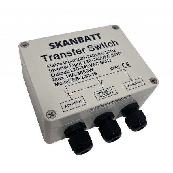 Hovedbilde Skanbatt Transfer Switch 3600VA US-16